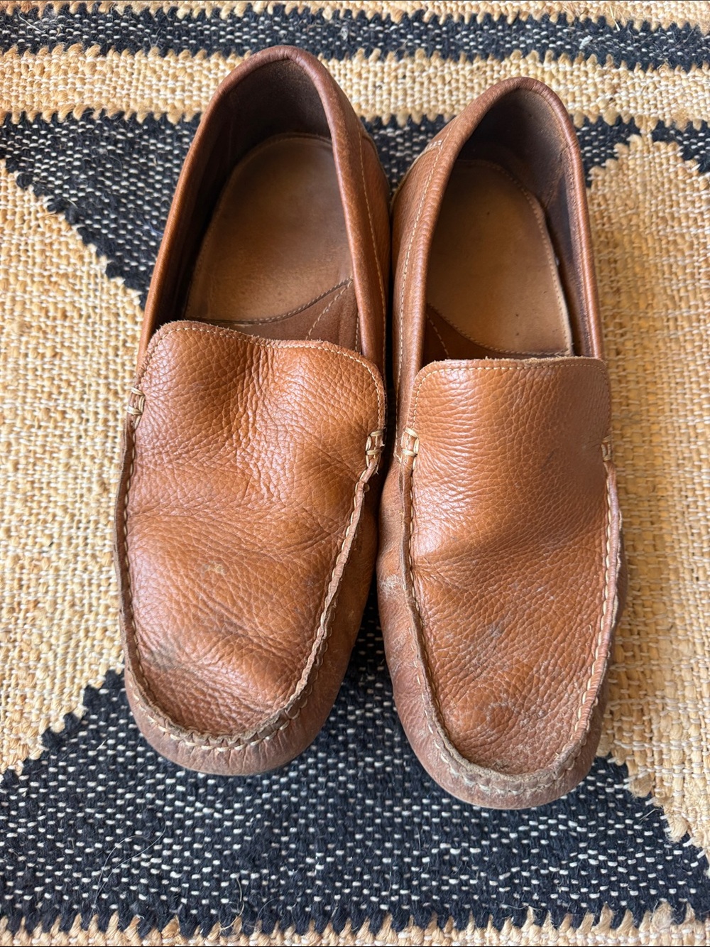 Men's Leather Slip-On Loafers in Brown